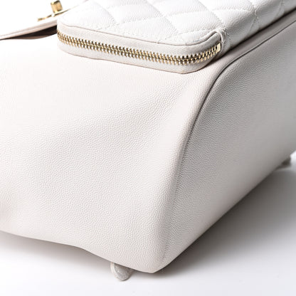 Chanel Caviar Quilted Business Affinity Backpack White 8 of 9