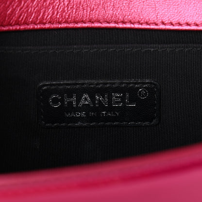 Chanel Metallic Patent Calfskin Quilted Medium Boy Flap Pink 6 of 19