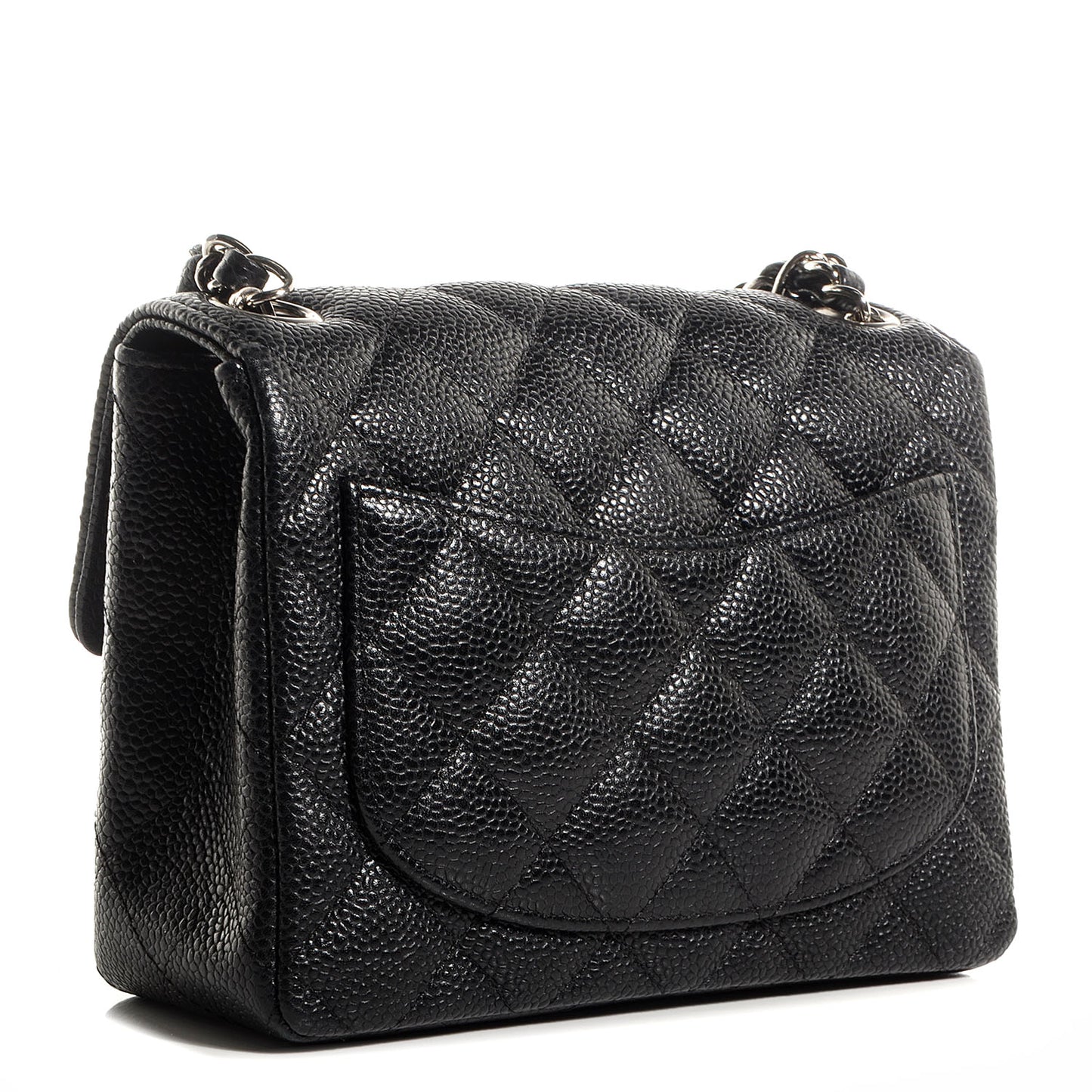 Caviar Quilted Mini Square Flap Bag Black