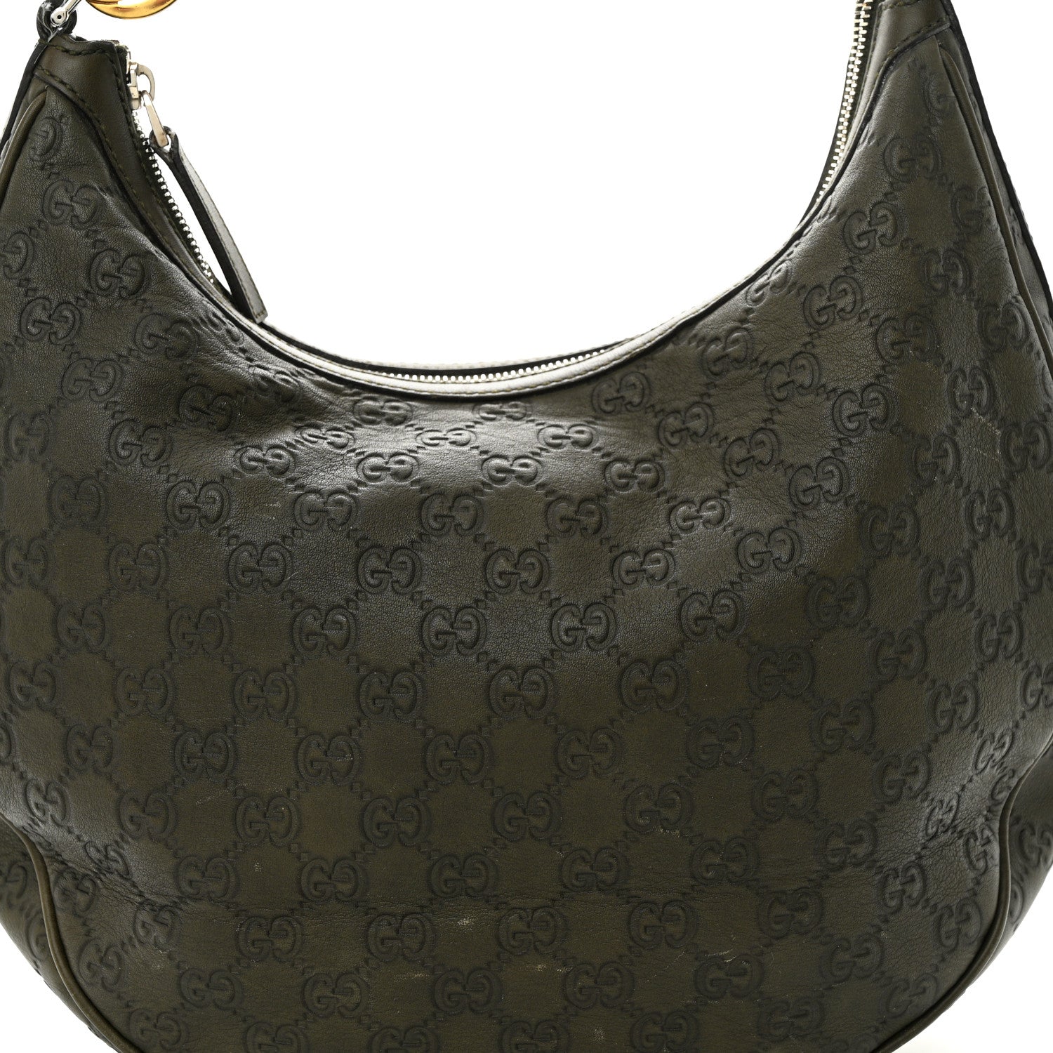 Gucci Guccissima Medium GG Twins Hobo Olive Green 9 of 18