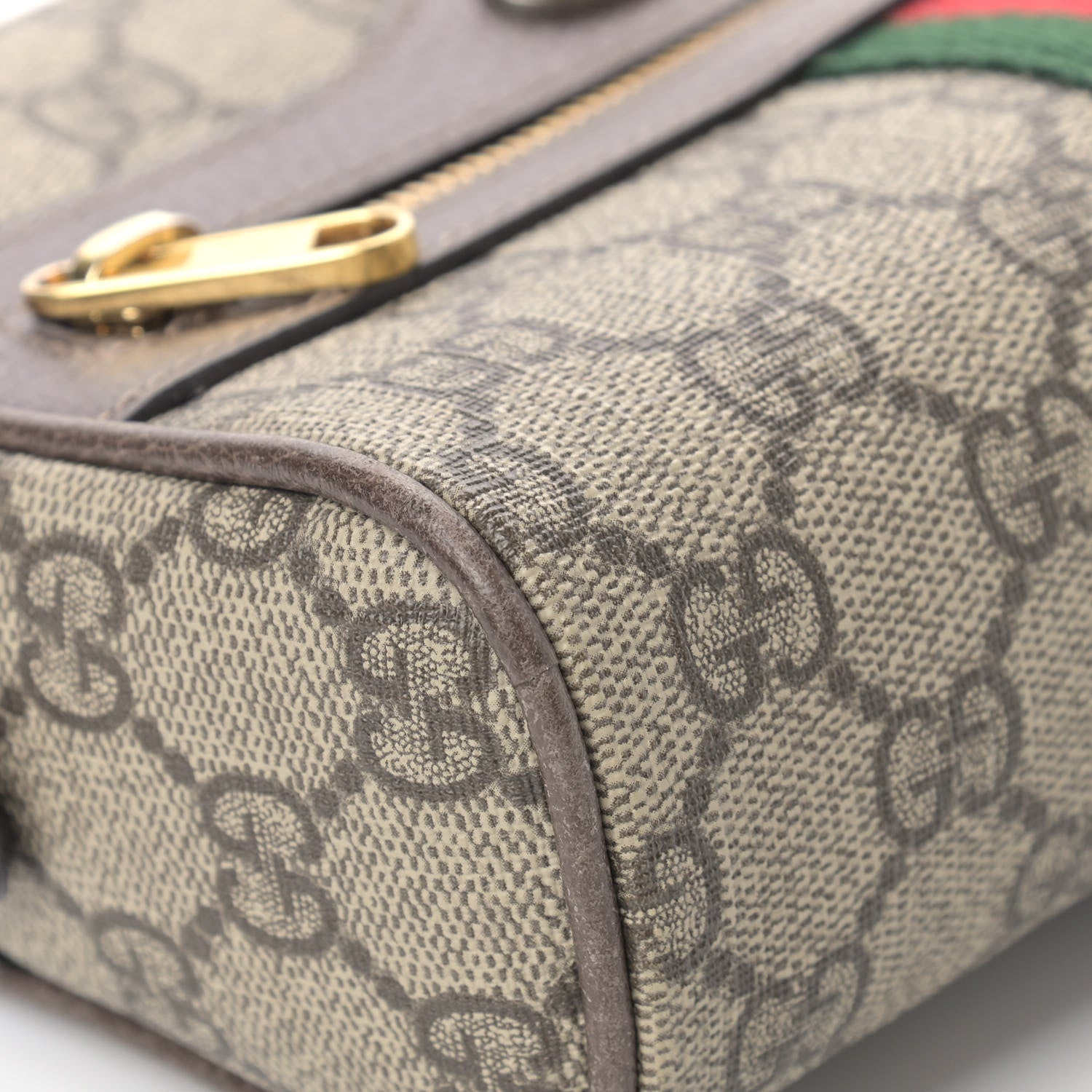 Gucci GG Supreme Monogram Web Small Ophidia Belt Bag 75 30 Dark Brown 9 of 14