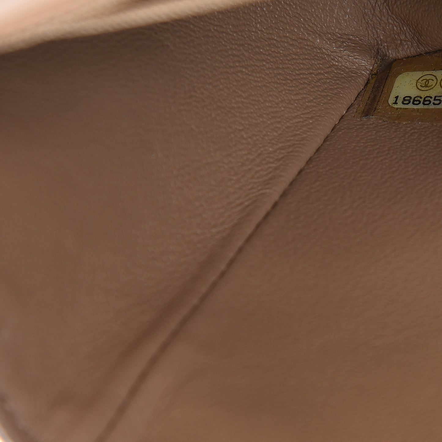 Lambskin Quilted Mini Rectangular Flap Beige
