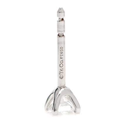 Tiffany Platinum Diamond .40ctw Princess Cut Solitaire Earrings 4 of 5