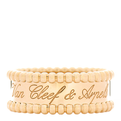 Van Cleef & Arpels 18K Yellow Gold Perlee Signature Ring 53 6.5 1 of 3