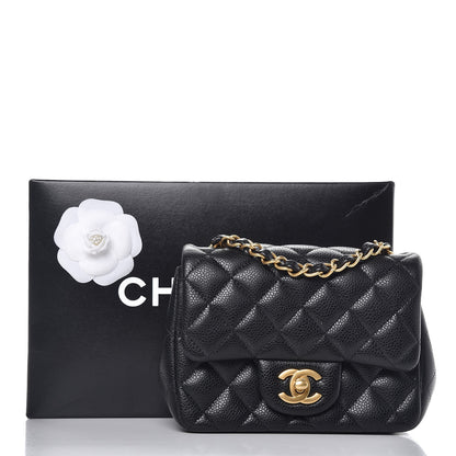 Chanel Caviar Quilted Mini Square Flap Black 10 of 10