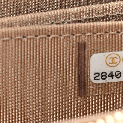 Chanel Caviar Quilted Zip Around Coin Purse Beige 8 of 8