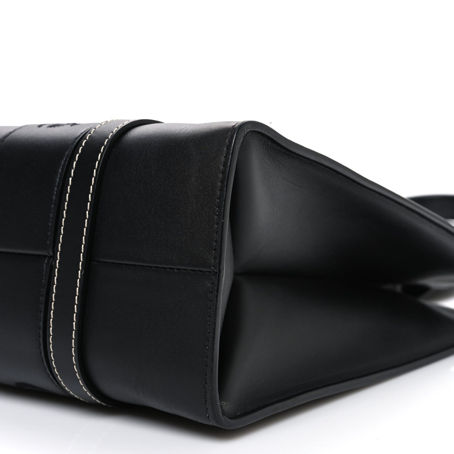 Calfskin Medium Woody Tote Black