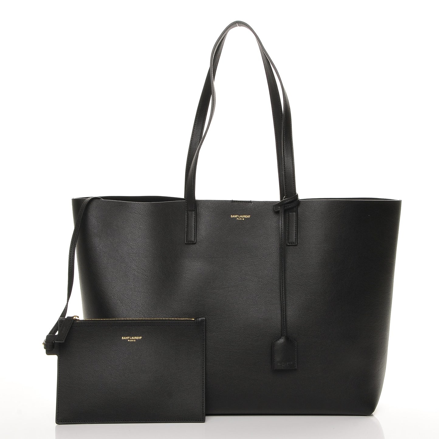 Calfskin Large Shopping Tote Black