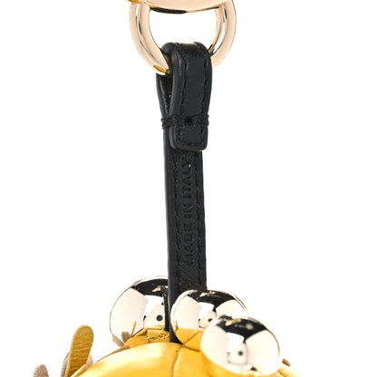 Fendi Shiny Nappa Zucca Pearl Fringe F is Fendi Space Monkey Bag Charm Sunflower Burro Tobacco 5 of 5