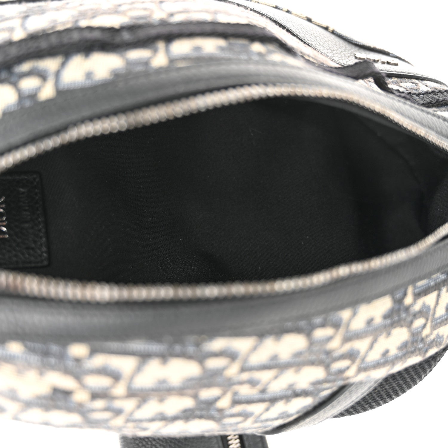 Christian Dior Grained Calfskin Oblique Scarab Sling Bag Blue Black 5 of 11