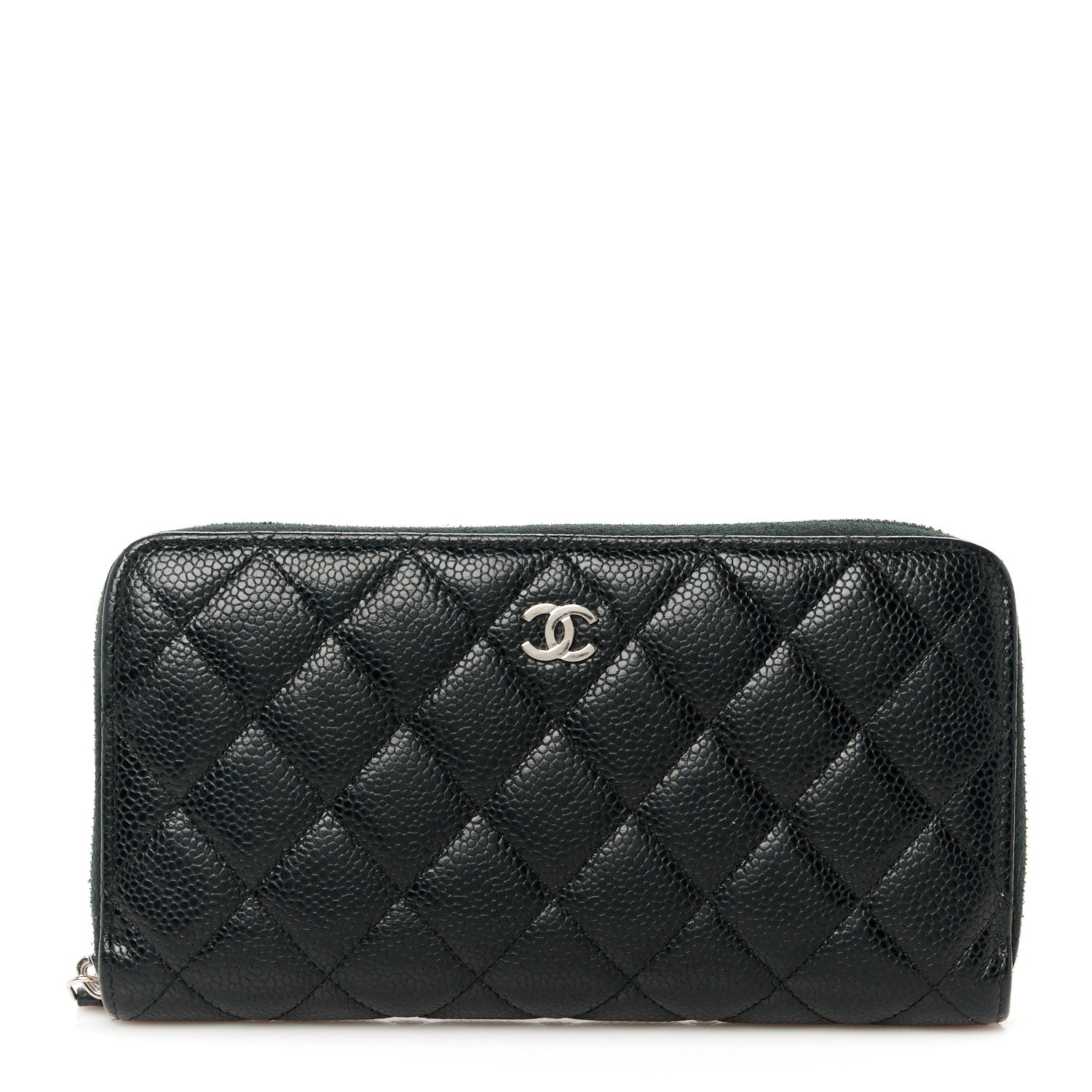 Chanel Caviar Quilted Large Gusset Zip Around Wallet Black 1 of 10