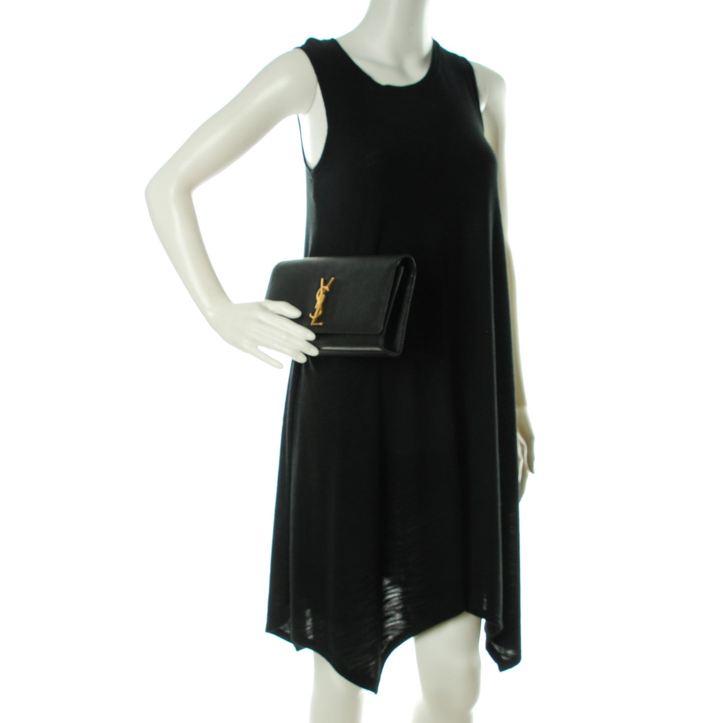 Grain De Poudre Classic Monogram Clutch Black