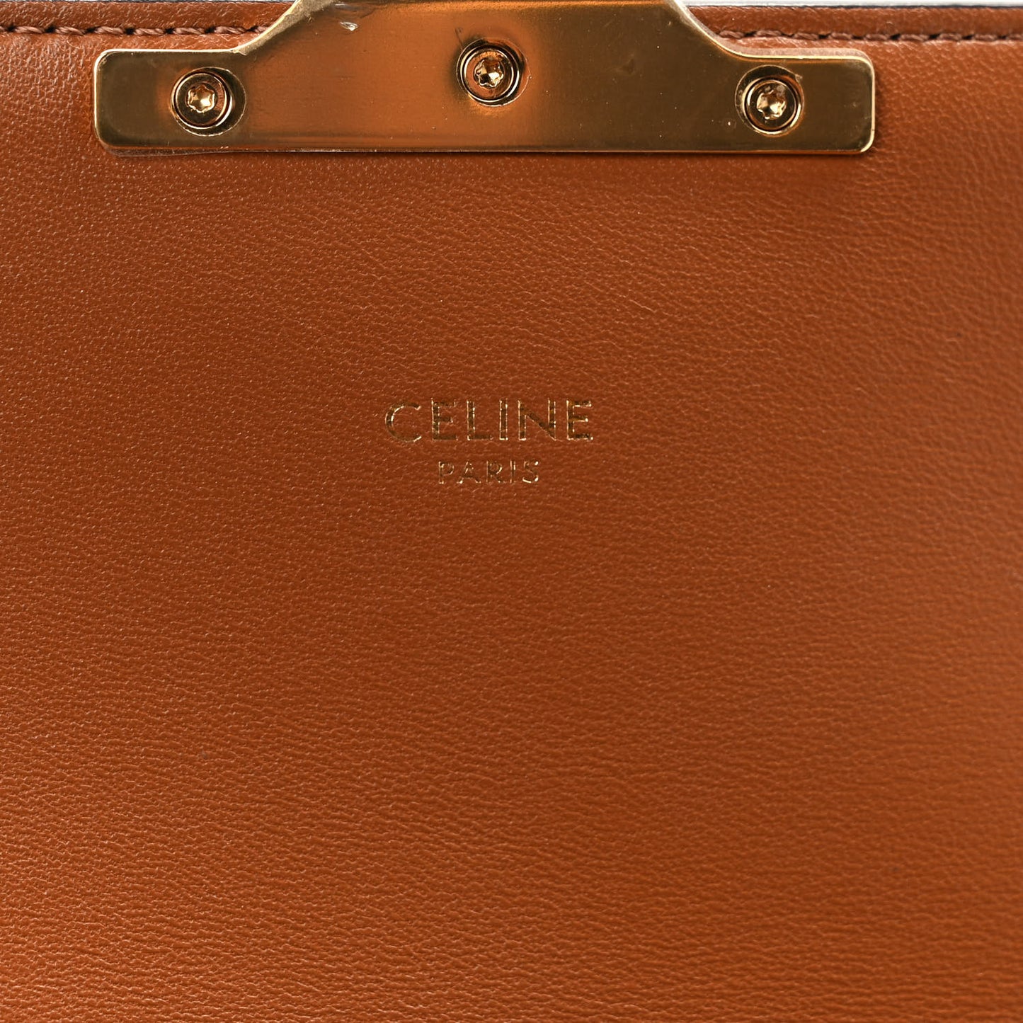 Calfskin Triomphe Canvas Medium Triomphe Tan