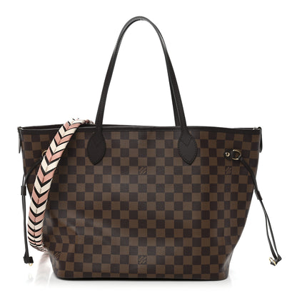 Louis Vuitton Damier Ebene Braided Neverfull MM  Pink 1 of 11