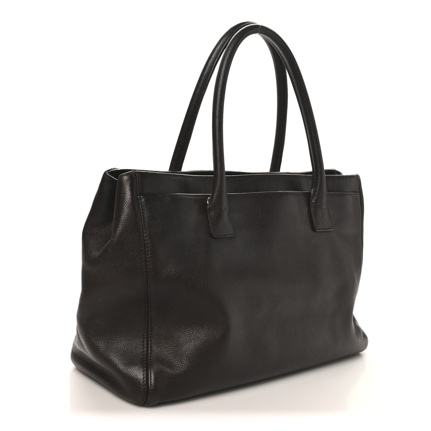 Calfskin Cerf Executive Shopper Tote Brown