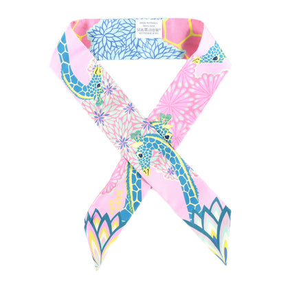 Hermes Silk The Three Graces Twilly Rose Bonbon Canard 1 of 4