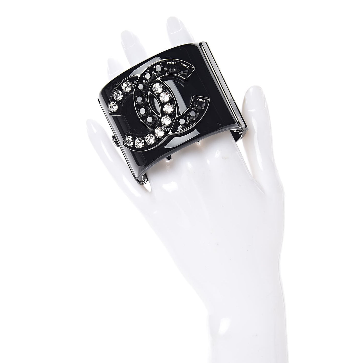 Resin Ruthenium Crystal CC Cuff Black