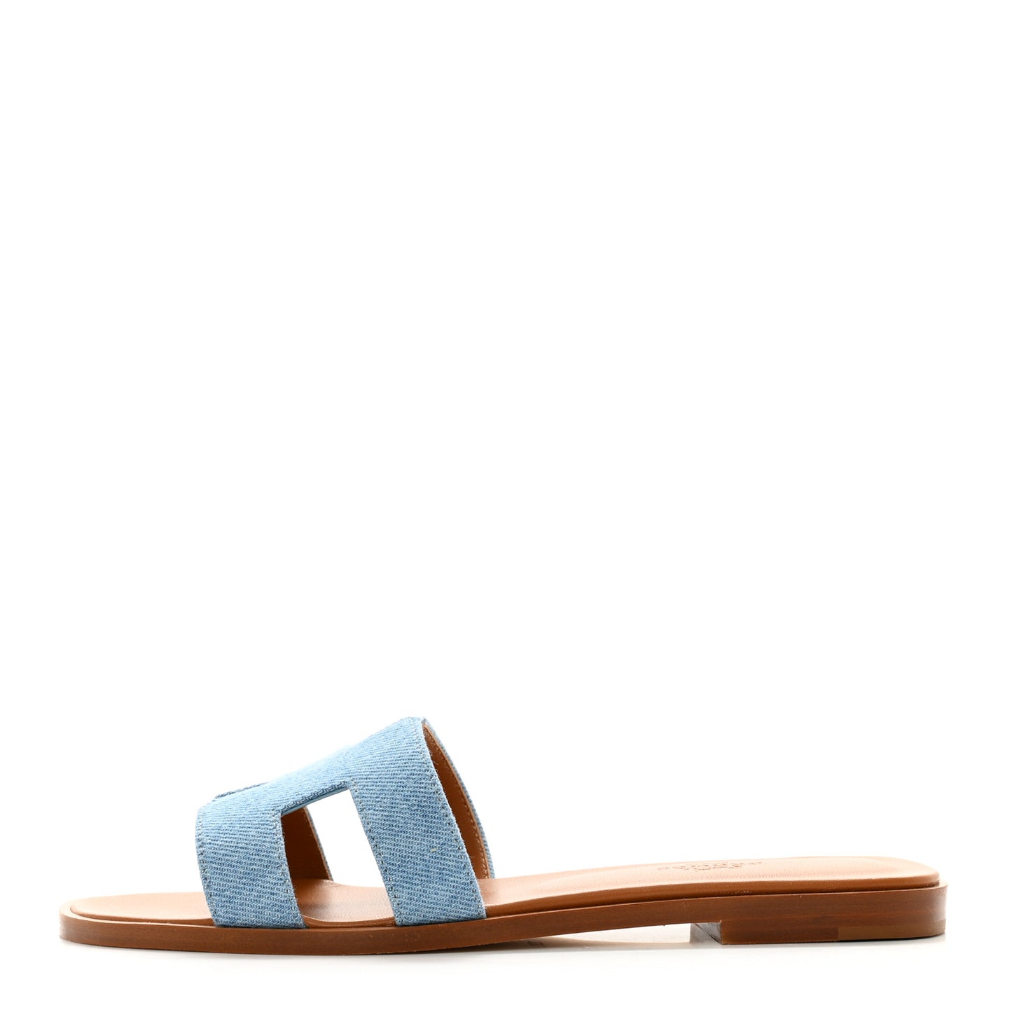 Denim Canvas Oran Sandals 36.5 Bleu Clair