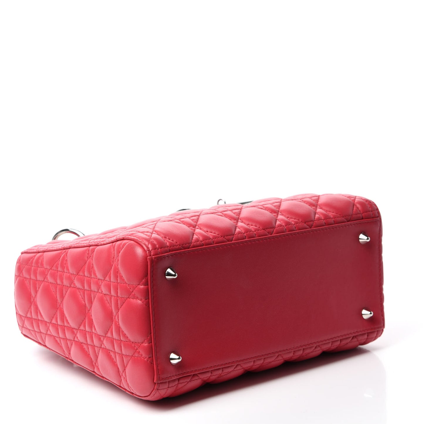 Lambskin Cannage Medium Lady Dior Fuchsia