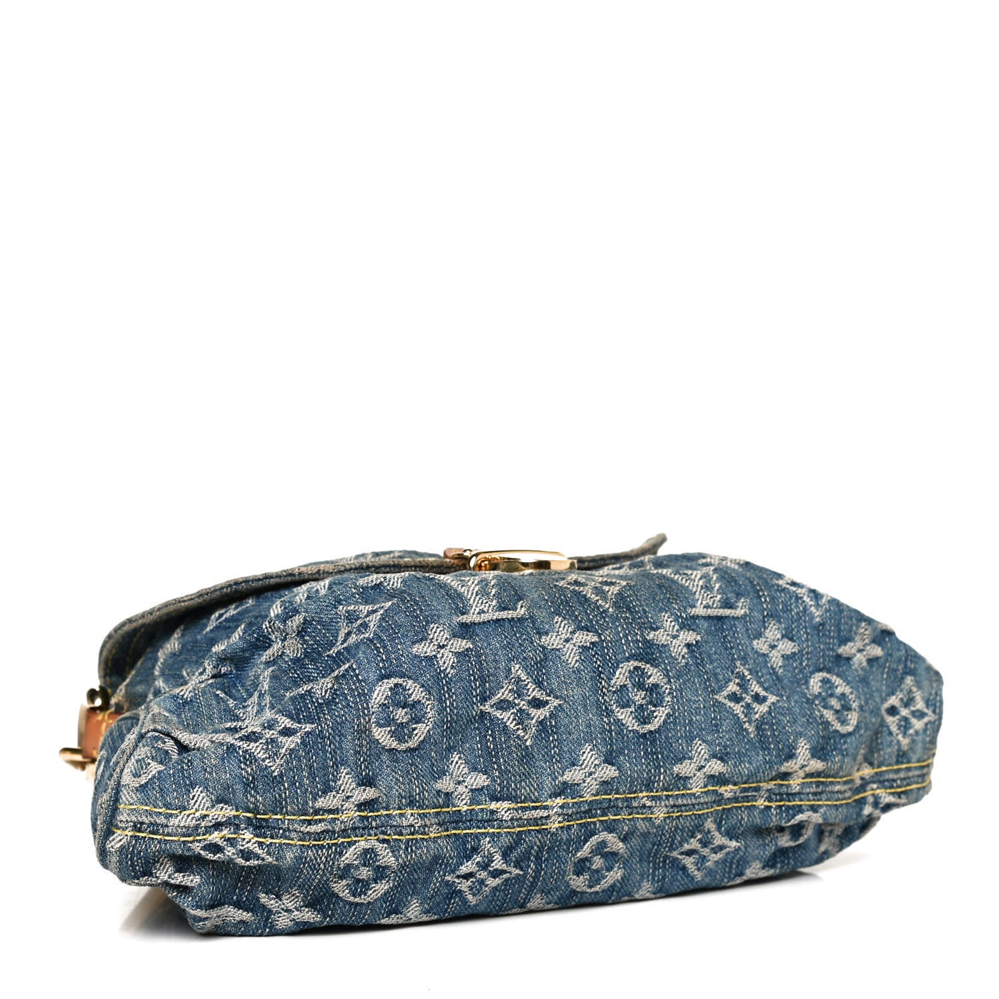 Monogram Denim Mini Pleaty Blue