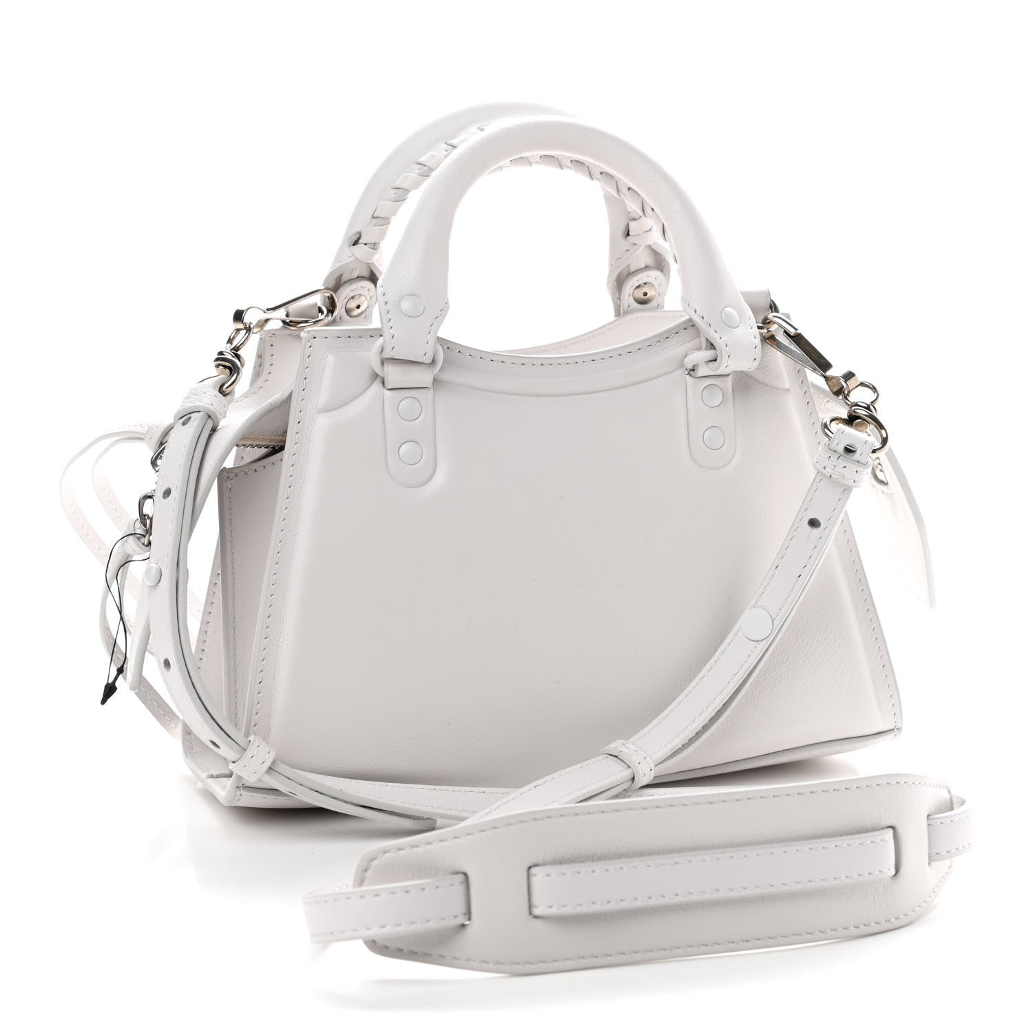 Balenciaga Cake Calfskin Tonal Hardware Mini Neo Classic City White 3 of 8
