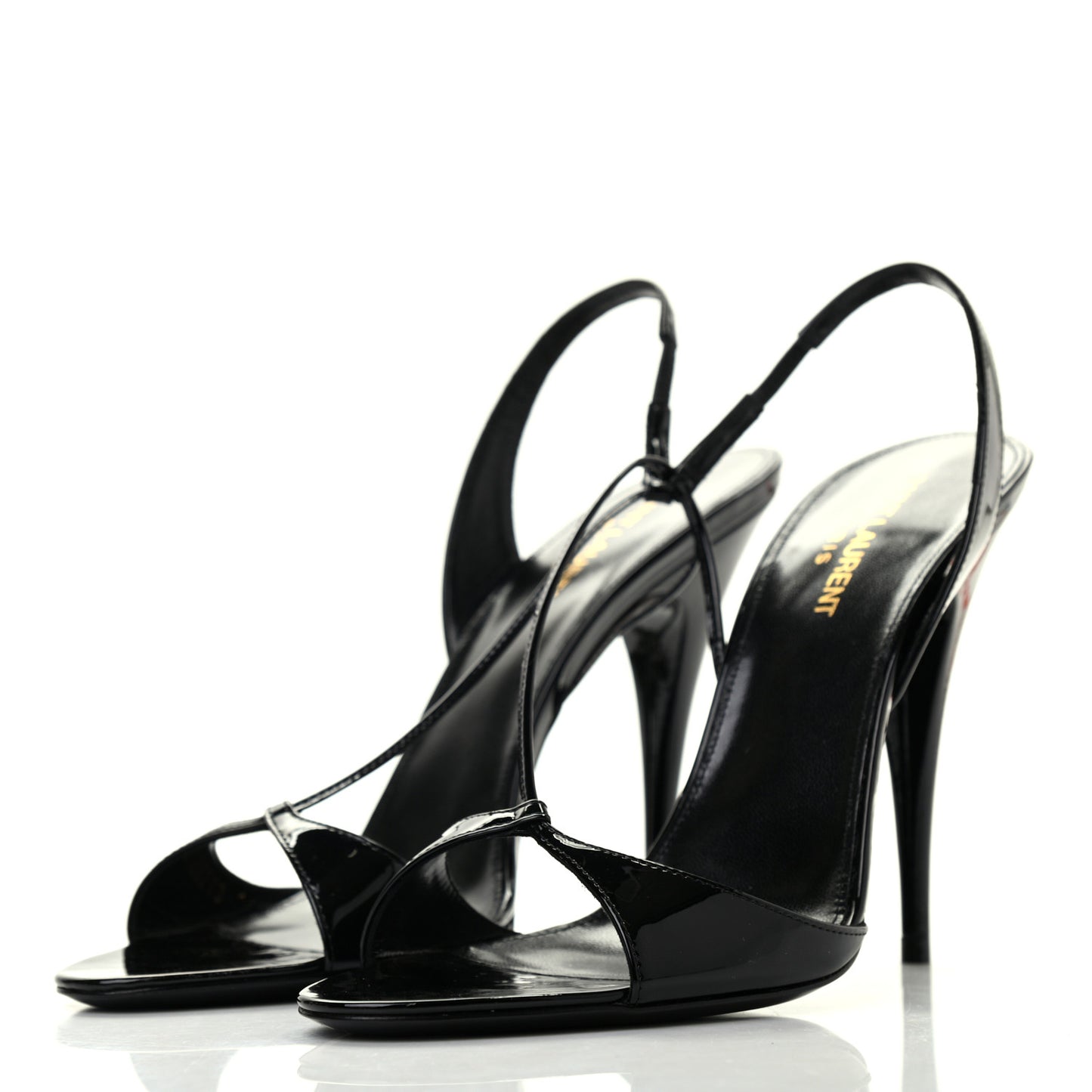 Patent Calfskin Anouk 110 Sandals 39.5 Black
