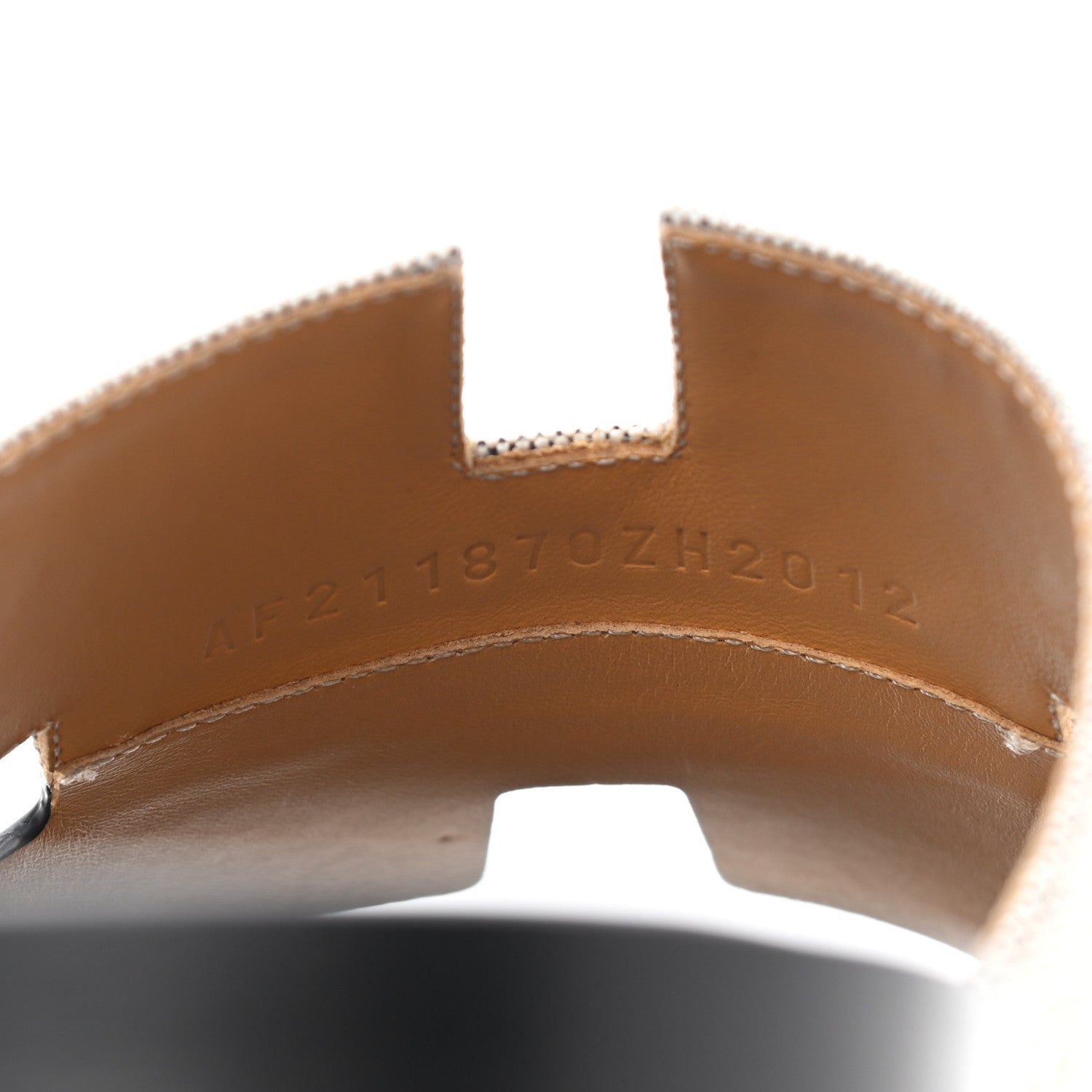 Hermes Canvas Calfskin Mens Izmir Sandals 40 Black Prunoir 8 of 9