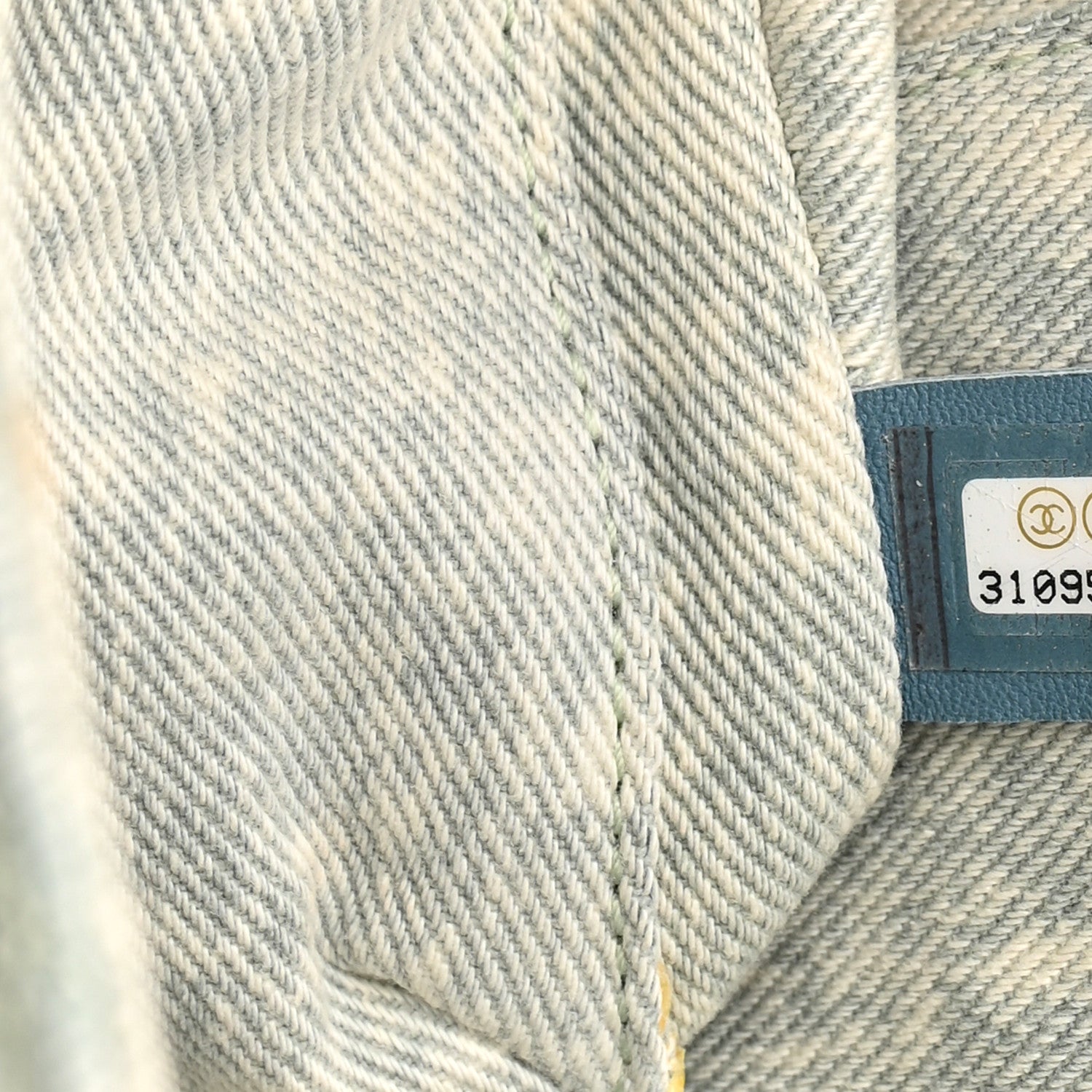 Chanel Denim Embossed CC Logo Print Jumbo Single Flap Blue 7 of 13