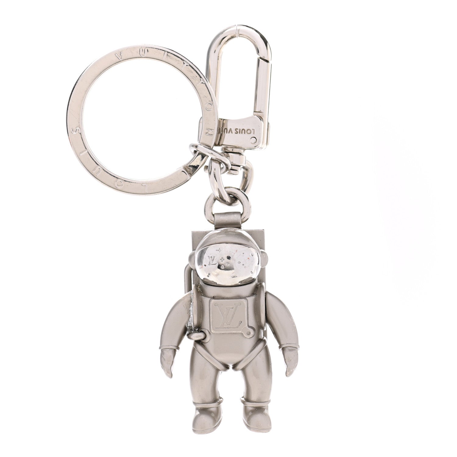 Louis Vuitton Metal Spaceman Figurine Bag Charm Key Holder Silver 1 of 5