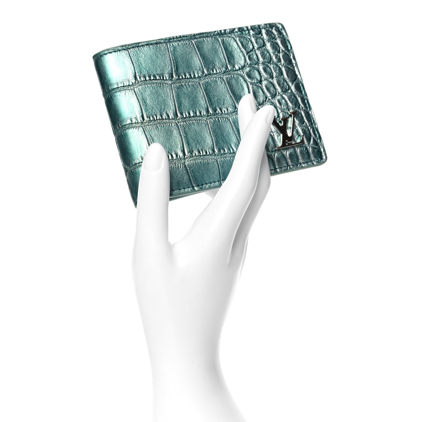 Crocodile Multiple Wallet Blue Pool