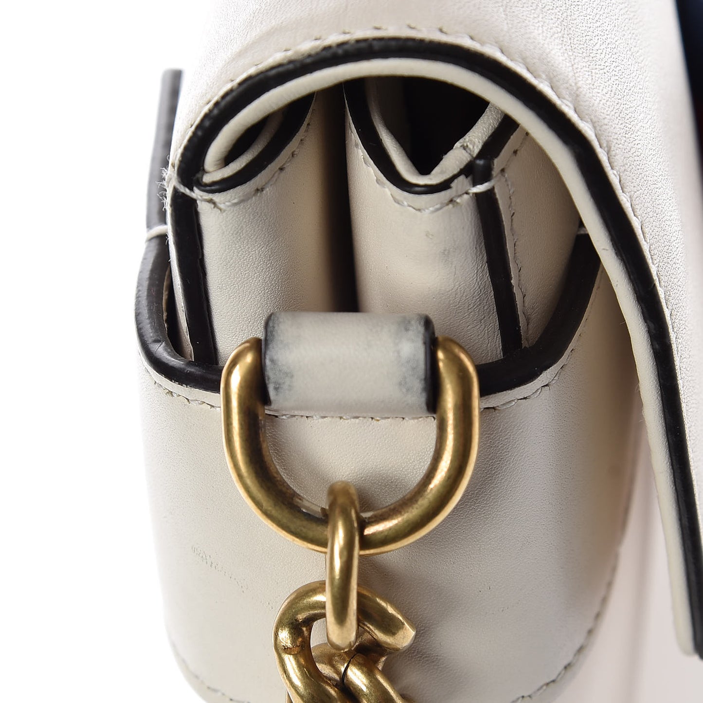 Nappa Sylvie Web Tiger Broadway Shoulder Bag White