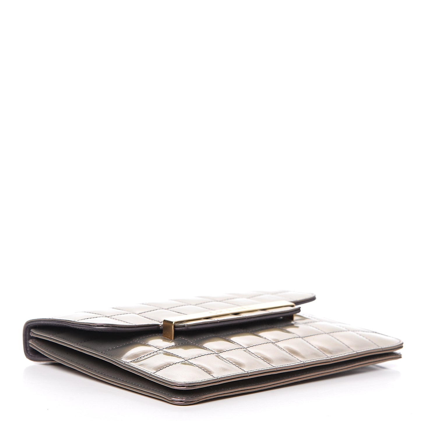 Patent Chocolate Bar Evening Bag Lilac