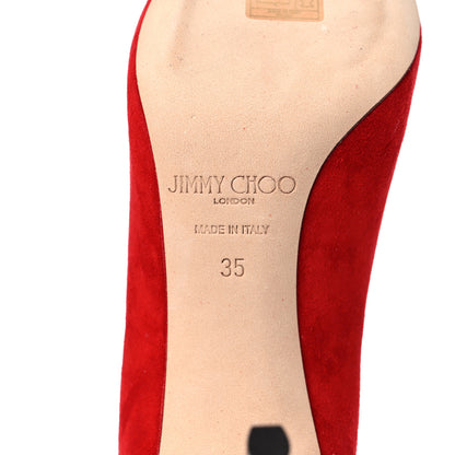 Jimmy Choo Suede Romy 100 Pumps 35 Red 6 of 9