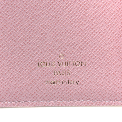 Louis Vuitton Damier Azur Victorine Wallet Rose Ballerine 6 of 7
