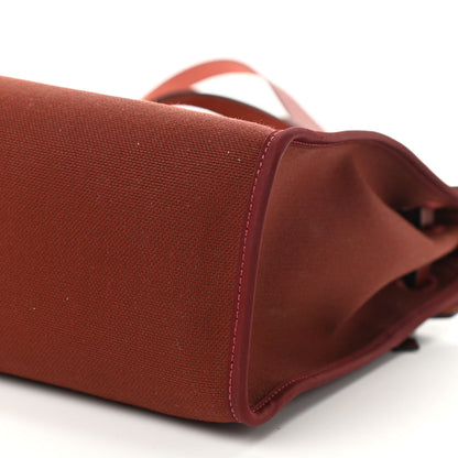 Hermes Vache Hunter Toile Herbag Zip 31 PM Rouge H 11 of 12