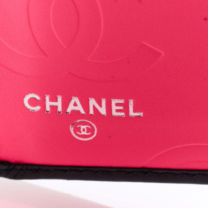Chanel Calfskin Quilted Cambon Yen Wallet Black White 5 of 5
