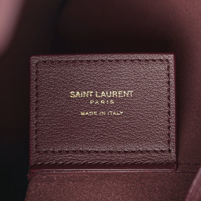 Saint Laurent Calfskin Toy Shopping Tote Dark Red 8 of 9