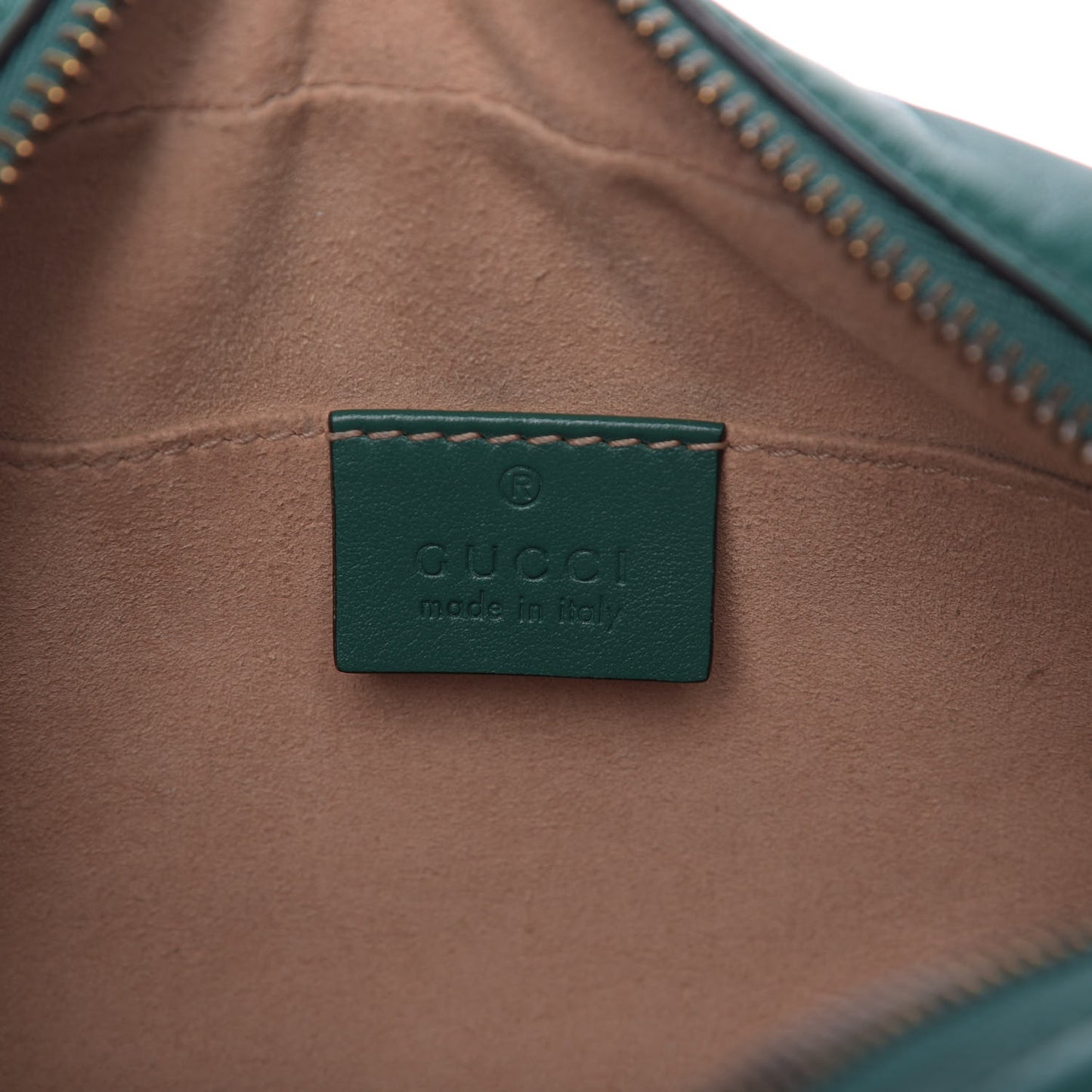 Calfskin Matelasse Mini GG Marmont Chain Shoulder Bag Emerald Green