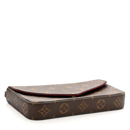 Louis Vuitton Monogram Pochette Felicie Chain Wallet Fuchsia 5 of 12