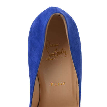 Christian Louboutin Suede Pigalle 85 Pumps 40.5 Metal Blue 8 of 10