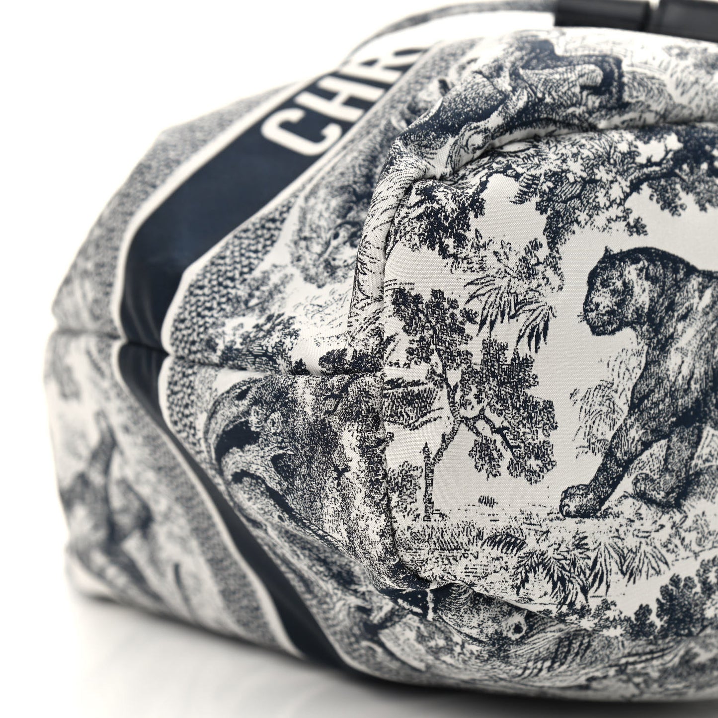 Technical Fabric Embroidered Toile De Jouy Sauvage DiorTravel Pouch Blue