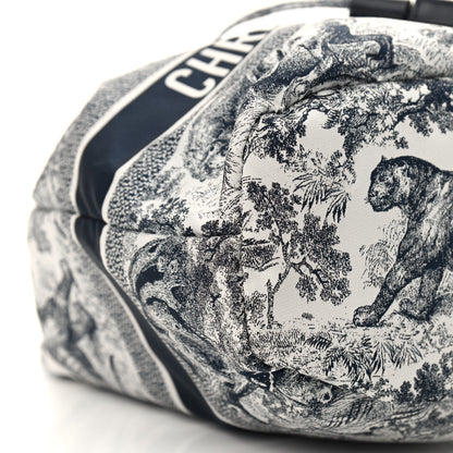 Christian Dior Technical Fabric Embroidered Toile De Jouy Sauvage DiorTravel Pouch Blue 7 of 8