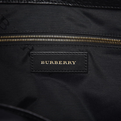 Burberry Heritage Grain Check Embossed Medium Dewsbury Tote Black 6 of 9