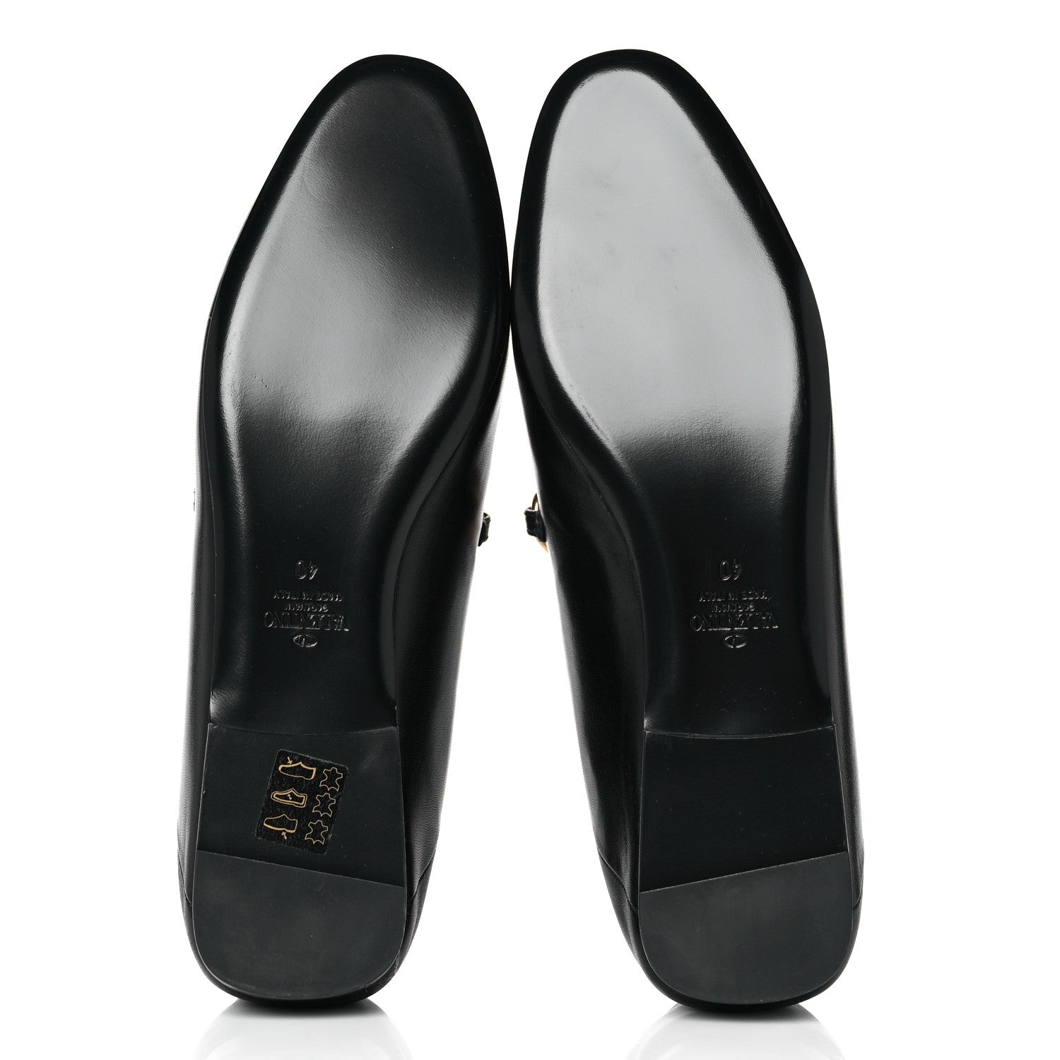 Valentino Garavani Nappa Stud Sign Loafers 40 Black 5 of 9