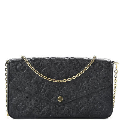 Louis Vuitton Empreinte Pochette Felicie Chain Wallet Black 1 of 10