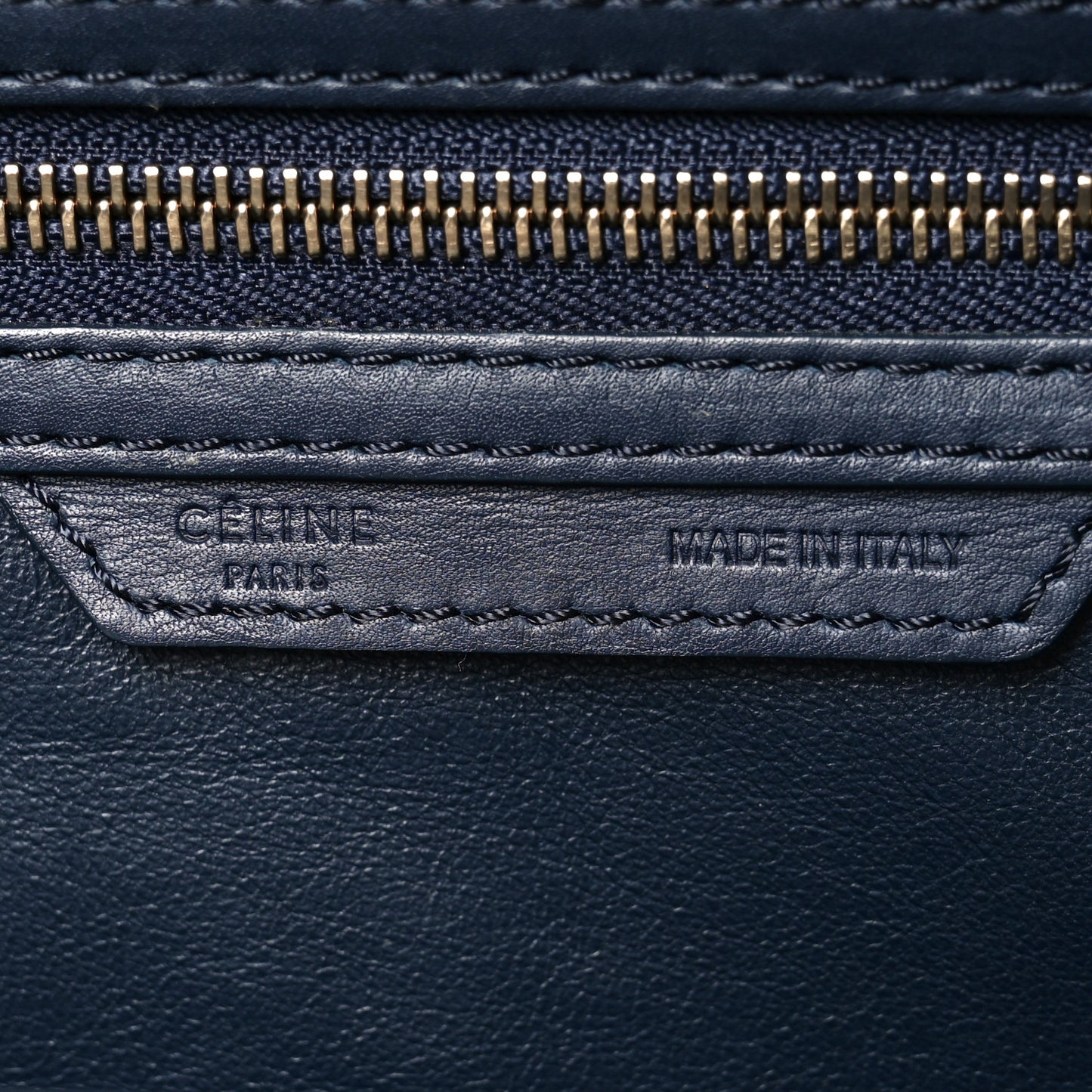 Smooth Calfskin Mini Luggage Navy Blue