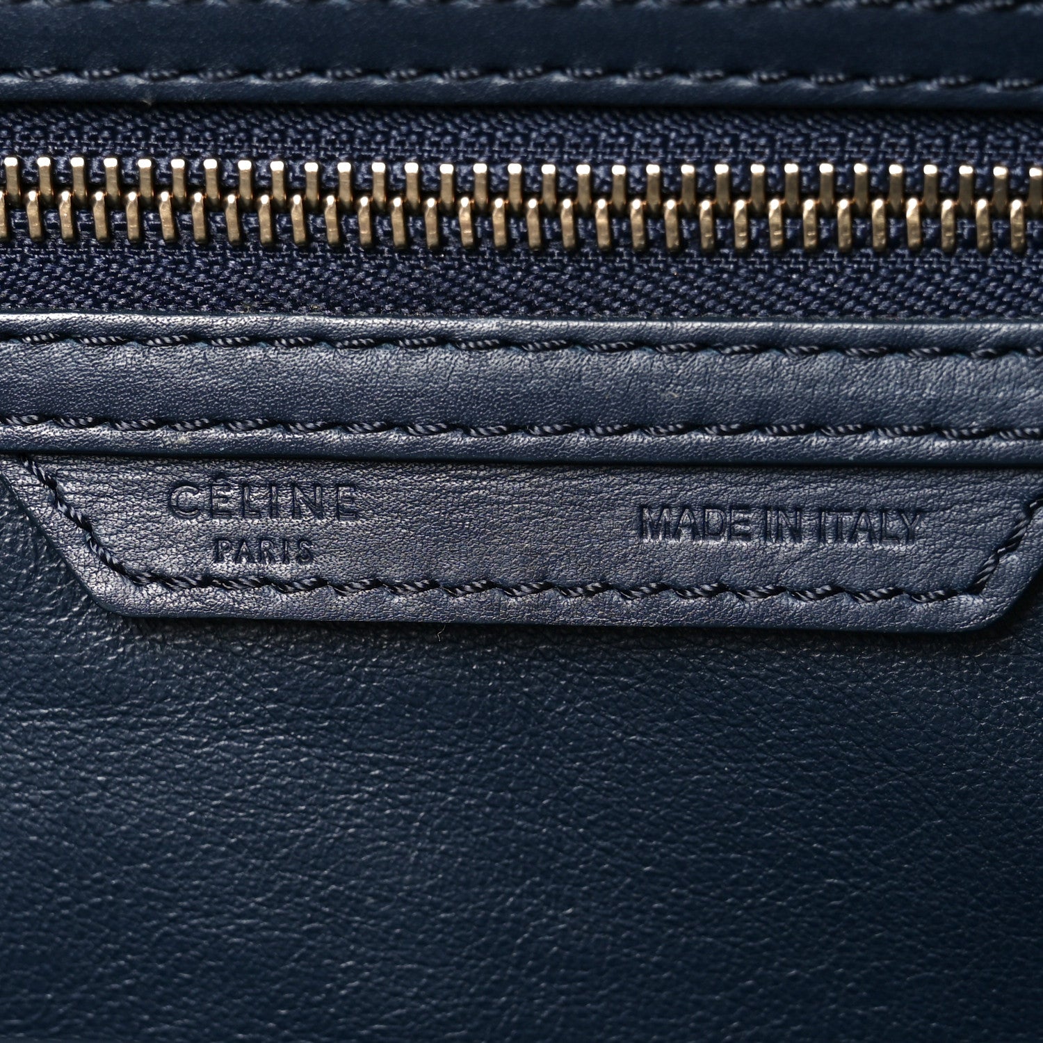 Celine Smooth Calfskin Mini Luggage Navy Blue 6 of 9