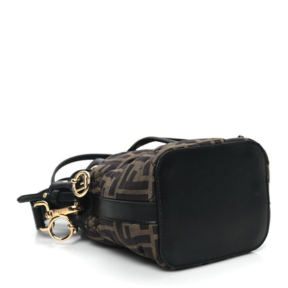 Fendi Silk Vitello King FF 1974 Quilted Mini Mon Tresor Bucket Bag Tobacco Moro 5 of 10
