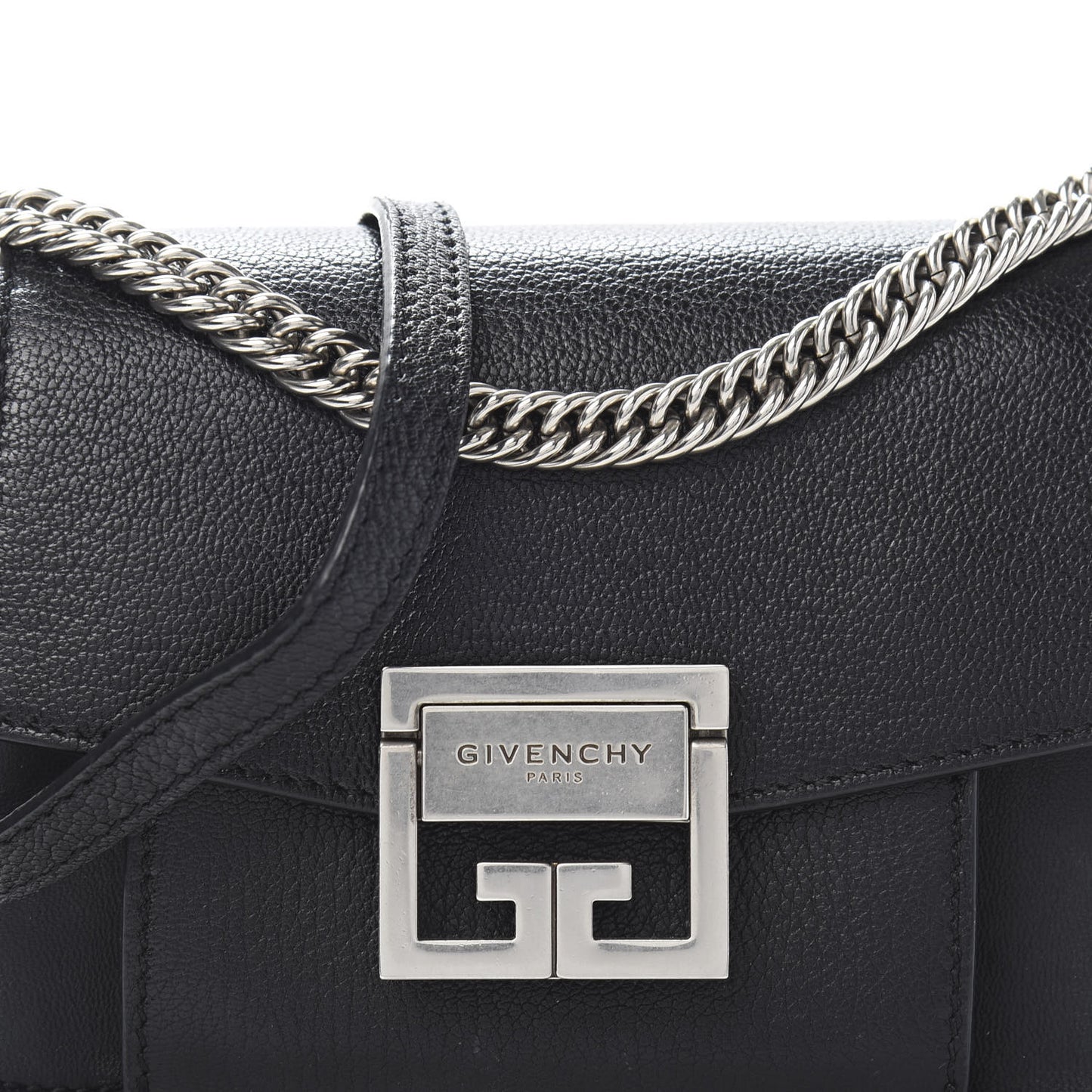 Goatskin Mini GV3 Shoulder Bag Black