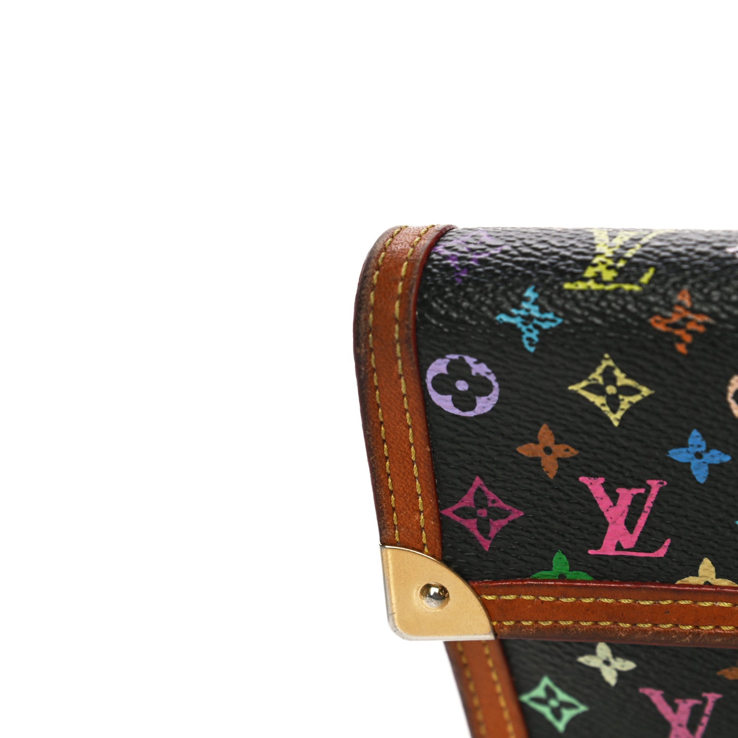 Louis Vuitton Monogram Multicolor Porte Tresor International Wallet Black 33 of 38
